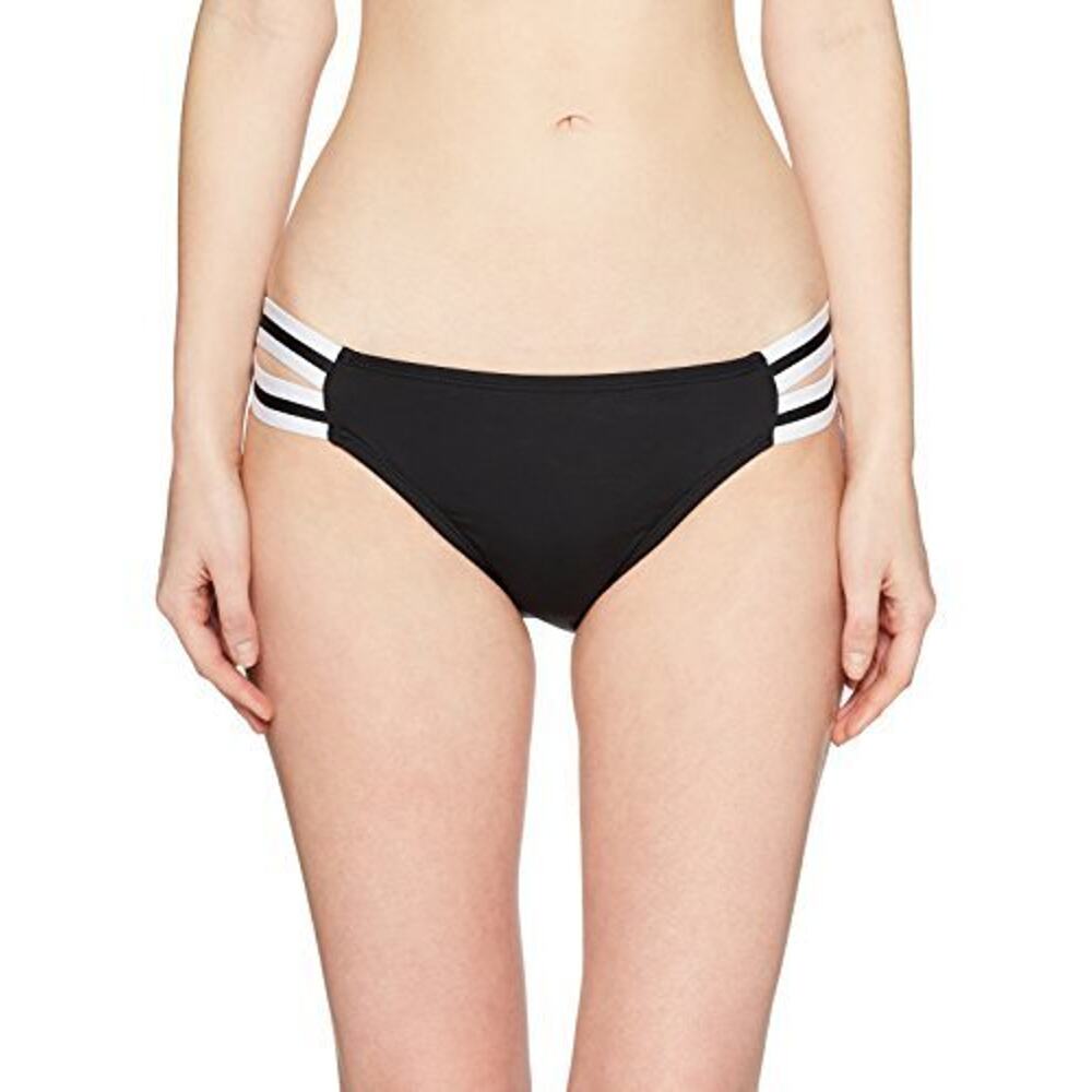 Hobie Junior Sporty Stripe Hipster Bikini Bottom Black Size L